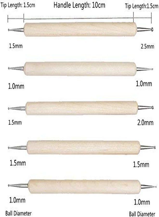 اميغوز مجموعة أدوات النقش AmigozZ المكونة من 9 قطع، تتضمن قلم نقش كروي وخشب، مناسبة للطين والفخار والسيراميك وفن الأظافر والطين البوليمري. - Image 5